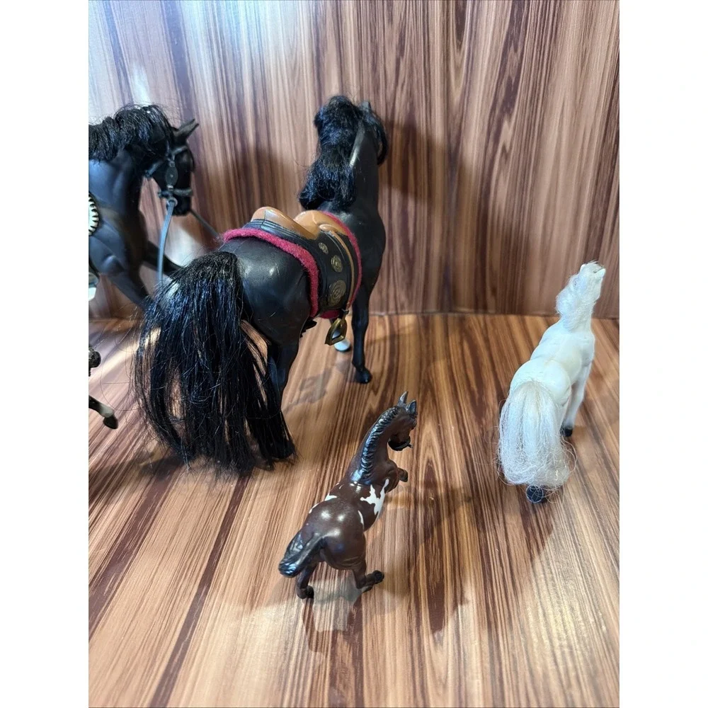 Vintage Model Horse Lot Breyer Kid Kore Marchon Horses Ponies & Tack 6 Pc‎